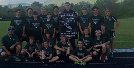 TFS middle school track and field teams win Tri-State Championship